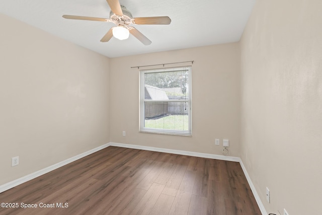 967 Sabal Grove Dr, Rockledge, FL 32955 - empty room featuring wood finished floors and a ceiling fan