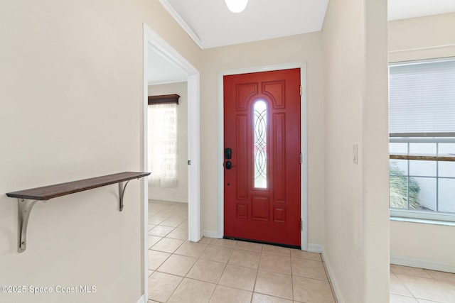 967 Sabal Grove Dr, Rockledge, FL 32955 - entrance foyer with healthy amount of natural light and light tile patterned floors
