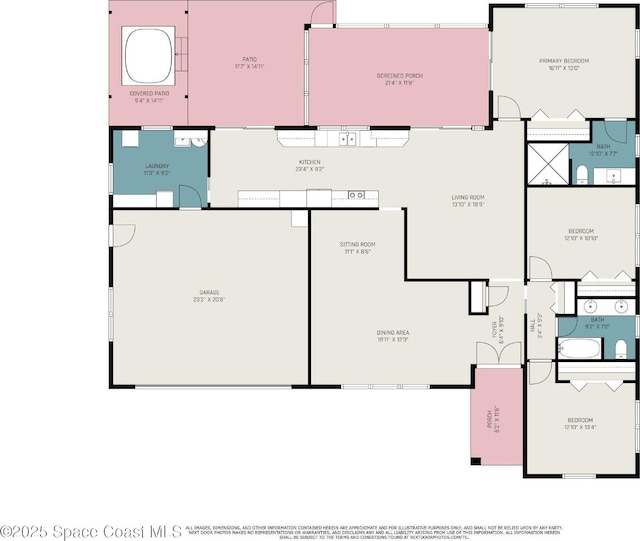 1995 Mark Twain Ln NE, Palm Bay, FL 32905 - view of home floor plan