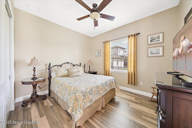 4464 Preservation Cir, Melbourne, FL 32934 - bedroom featuring wood finished floors and ceiling fan