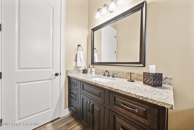 4464 Preservation Cir, Melbourne, FL 32934 - bathroom with vanity and wood finished floors