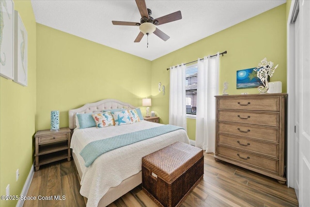 4464 Preservation Cir, Melbourne, FL 32934 - bedroom featuring wood finished floors and ceiling fan