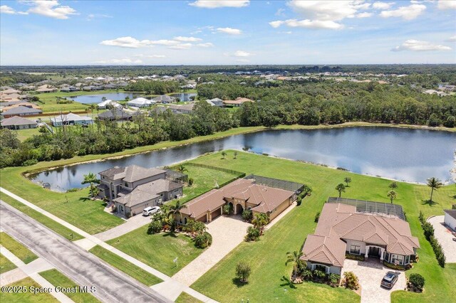 4464 Preservation Cir, Melbourne, FL 32934 - aerial perspective of suburban area featuring a large body of water