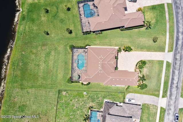 4464 Preservation Cir, Melbourne, FL 32934 - aerial view of a pool area