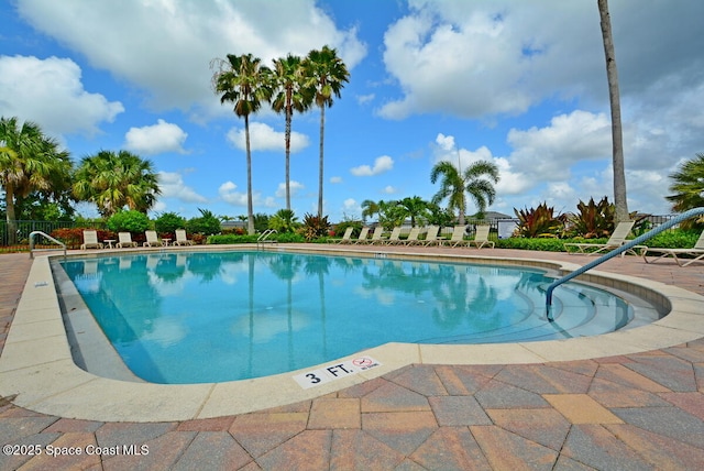 3531 Plume Way SE, Palm Bay, FL 32909 - community pool featuring a patio