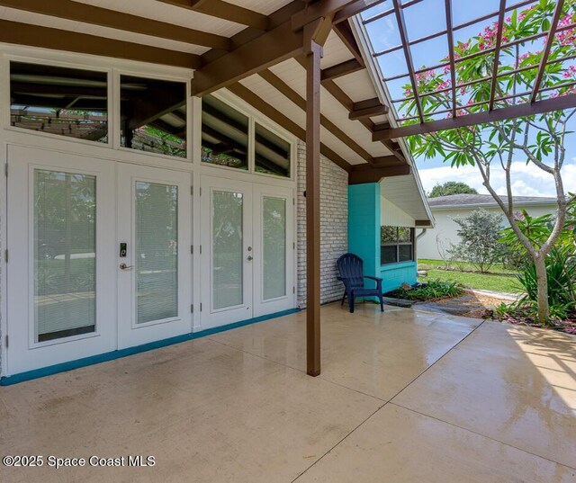 936 Santa Cruz Rd, Cocoa Beach, FL 32931 - view of patio / terrace with french doors