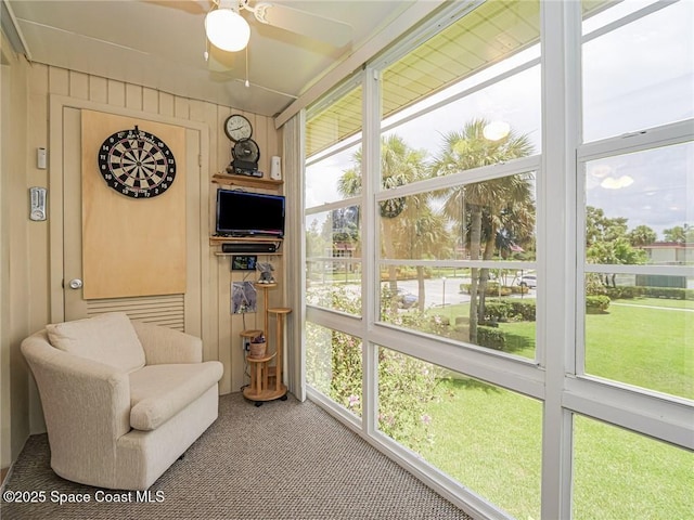 26 Pine Arbor Ln Unit 205, Vero Beach, FL 32962 - sunroom / solarium with ceiling fan