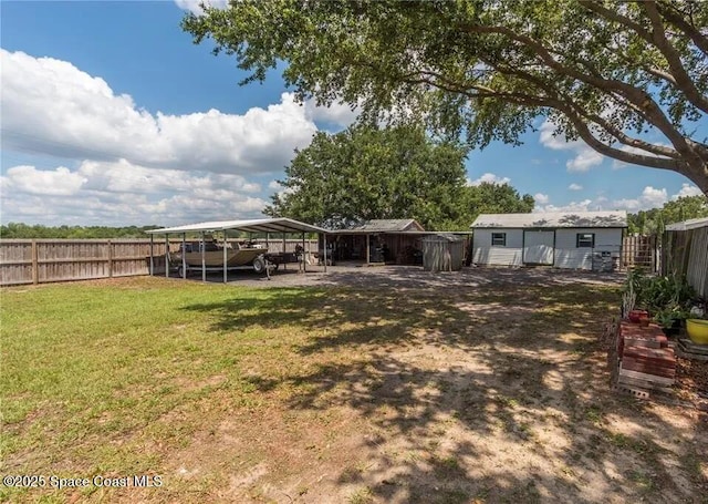 1317 Ashlee Ct, Auburndale, FL 33823 - view of yard featuring a detached carport