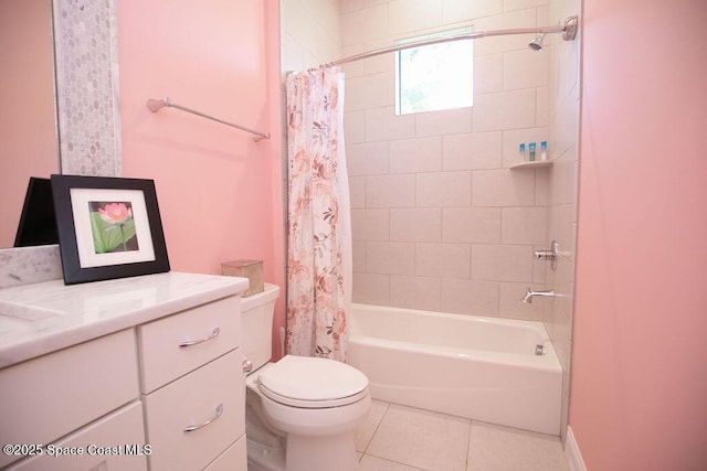 7354 Lucaya Ct, Melbourne, FL 32940 - bathroom featuring tile patterned flooring, vanity, and shower / bath combo
