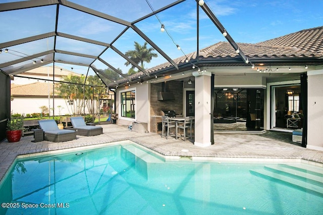 7354 Lucaya Ct, Melbourne, FL 32940 - view of swimming pool featuring a patio and a lanai
