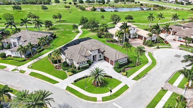 7354 Lucaya Ct, Melbourne, FL 32940 - aerial perspective of suburban area with a large body of water and a golf club