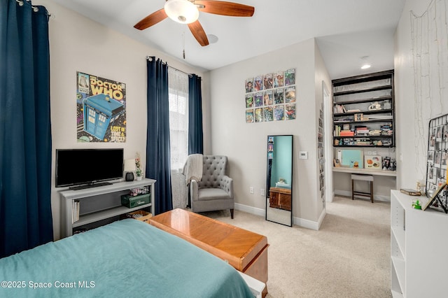 4554 Preservation Cir, Melbourne, FL 32934 - bedroom featuring light carpet and a ceiling fan
