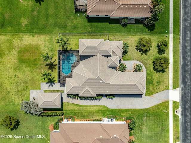 4554 Preservation Cir, Melbourne, FL 32934 - aerial view of a pool area