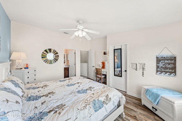 3498 Cutty Sark Way, Indialantic, FL 32903 - bedroom featuring wood finished floors and a ceiling fan