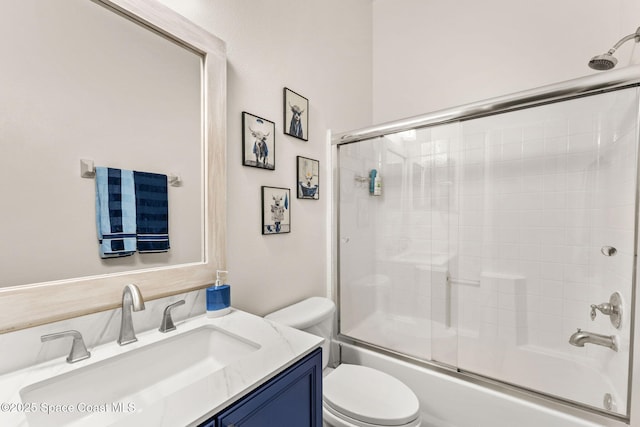 3498 Cutty Sark Way, Indialantic, FL 32903 - bathroom with vanity and bath / shower combo with glass door