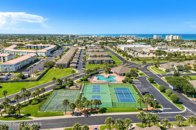 3498 Cutty Sark Way, Indialantic, FL 32903 - drone / aerial view of a large body of water and a pool area