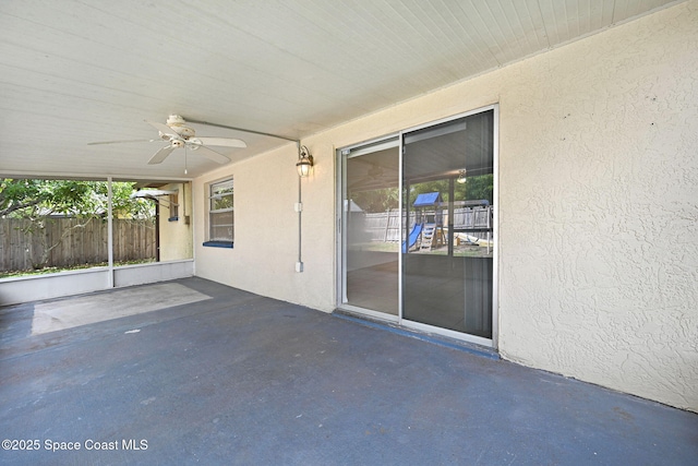 1327 Canterbury Ln, Rockledge, FL 32955 - view of patio / terrace with a ceiling fan