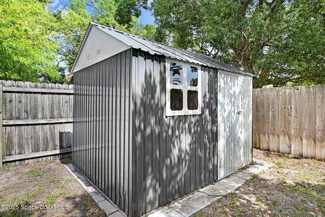 1327 Canterbury Ln, Rockledge, FL 32955 - view of shed with a fenced backyard