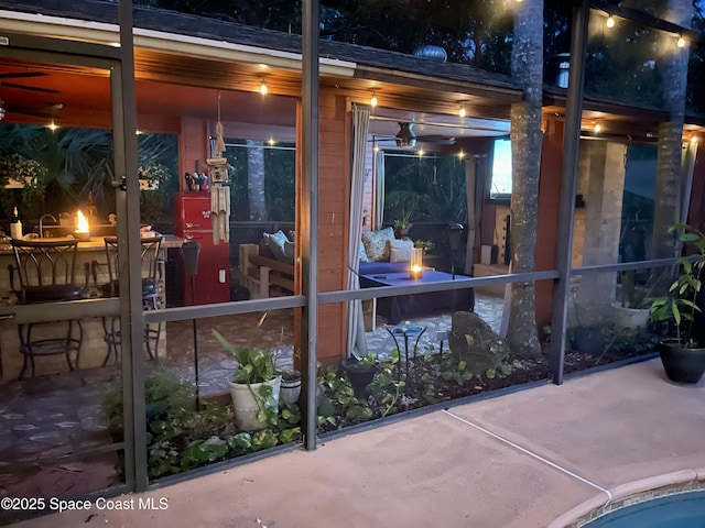 3601 Oneida St, Cocoa, FL 32926 - view of patio at twilight