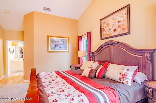 4204 Long Leaf Dr, Melbourne, FL 32940 - bedroom featuring vaulted ceiling