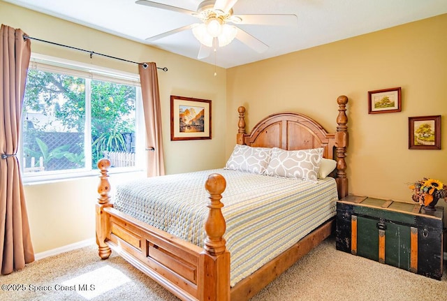 4204 Long Leaf Dr, Melbourne, FL 32940 - carpeted bedroom featuring baseboards and ceiling fan