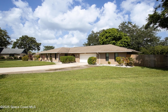 716 Endicott Rd, Melbourne, FL 32940 - ranch-style house featuring driveway, an attached garage, and stucco siding