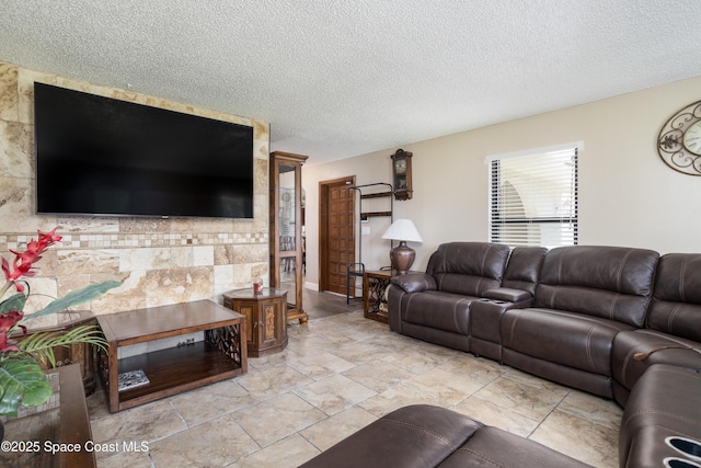 716 Endicott Rd, Melbourne, FL 32940 - living room with a textured ceiling