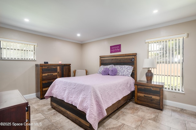 716 Endicott Rd, Melbourne, FL 32940 - bedroom featuring crown molding and recessed lighting
