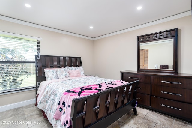 716 Endicott Rd, Melbourne, FL 32940 - bedroom with ornamental molding and recessed lighting