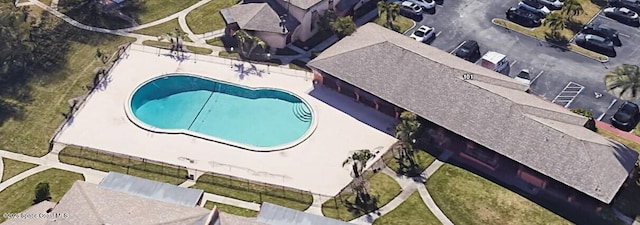 292 San Juan Cir, Melbourne, FL 32935 - aerial view of a pool