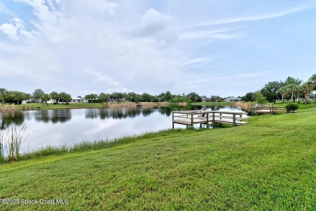 770 S Easy St, Sebastian, FL 32958 - dock area featuring a water view and a yard