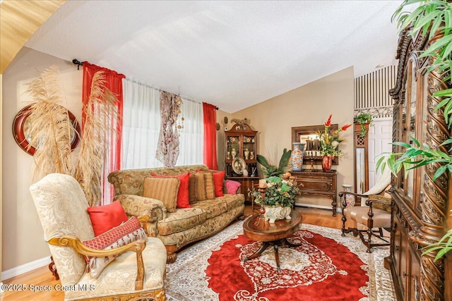 2595 Diane Ave SE, Palm Bay, FL 32909 - living area with wood finished floors and vaulted ceiling