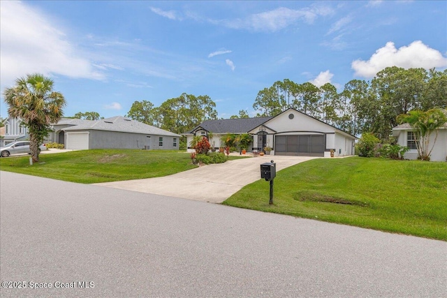 2595 Diane Ave SE, Palm Bay, FL 32909 - ranch-style home featuring a front yard, driveway, and an attached garage