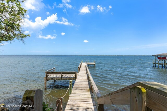 1379 Rose Ct, Melbourne, FL 32935 - dock area featuring a water view