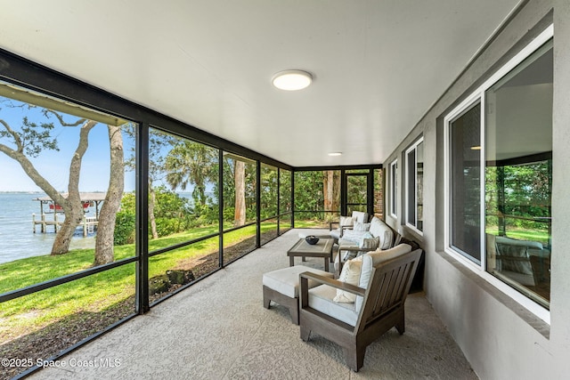 1379 Rose Ct, Melbourne, FL 32935 - sunroom with a water view