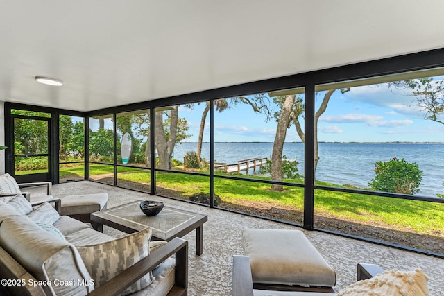 1379 Rose Ct, Melbourne, FL 32935 - sunroom / solarium with a water view