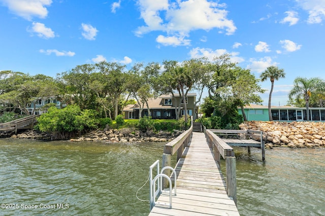 1379 Rose Ct, Melbourne, FL 32935 - dock area with a water view