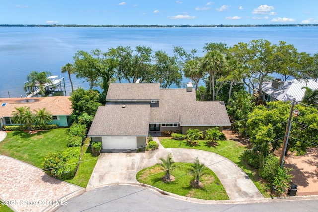 1379 Rose Ct, Melbourne, FL 32935 - view from above of property with a nearby body of water