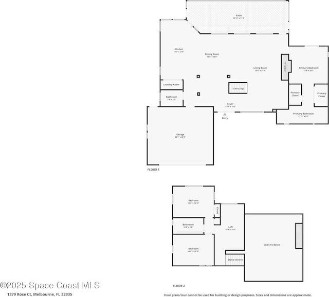 1379 Rose Ct, Melbourne, FL 32935 - view of home floor plan