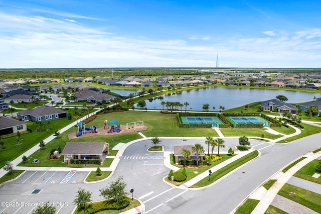 2920 Casterton Dr, Melbourne, FL 32940 - aerial perspective of suburban area with a large body of water