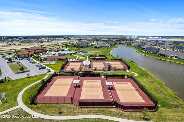 2920 Casterton Dr, Melbourne, FL 32940 - aerial perspective of suburban area with a large body of water