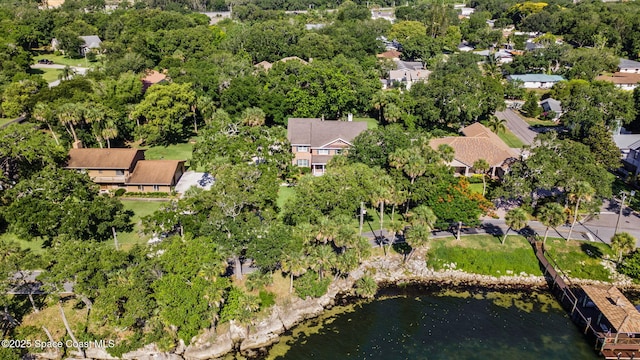 1407 Rockledge Dr, Rockledge, FL 32955 - aerial view of property and surrounding area featuring nearby suburban area and a nearby body of water