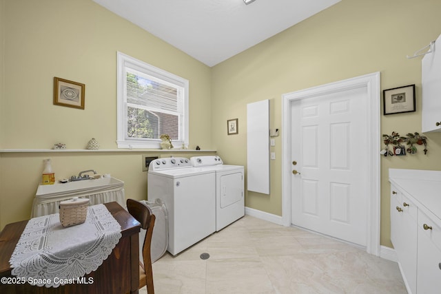 1407 Rockledge Dr, Rockledge, FL 32955 - washroom with cabinet space and washing machine and dryer