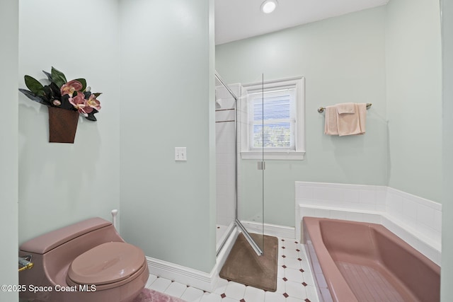 1407 Rockledge Dr, Rockledge, FL 32955 - bathroom with a shower stall and a bath