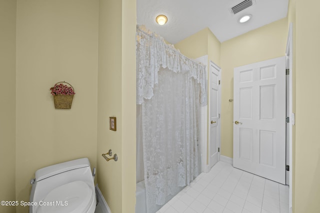 1407 Rockledge Dr, Rockledge, FL 32955 - full bath featuring tile patterned floors and shower / tub combo with curtain