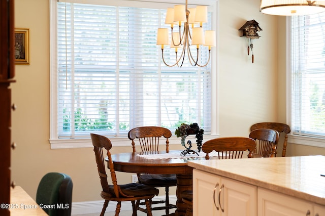 1407 Rockledge Dr, Rockledge, FL 32955 - dining space featuring a chandelier