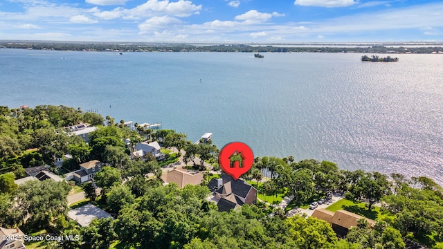 1407 Rockledge Dr, Rockledge, FL 32955 - aerial perspective of suburban area with a nearby body of water