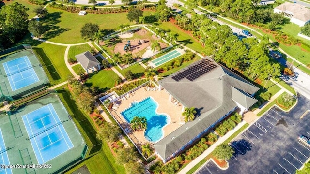 980 Dillard Dr SE, Palm Bay, FL 32909 - bird's eye view of a pool