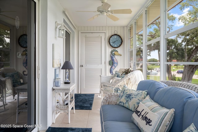61 Woodland Dr Unit 201, Vero Beach, FL 32962 - sunroom with ceiling fan