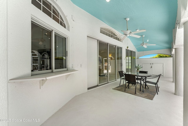 174 Martesia Way, Indian Harbour Beach, FL 32937 - view of patio / terrace with a ceiling fan and outdoor dining space